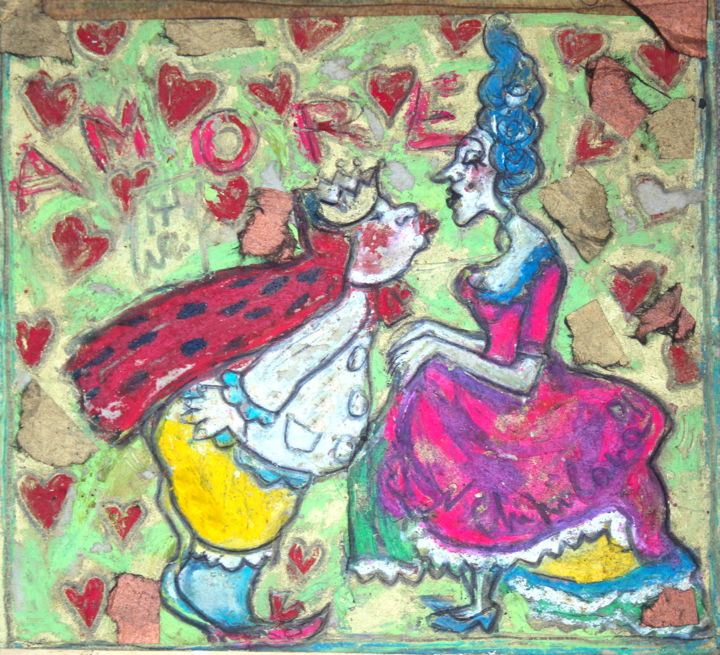 Peinture intitulée "Mi Amore" par Nathalia Chipilova, Œuvre d'art originale, Acrylique