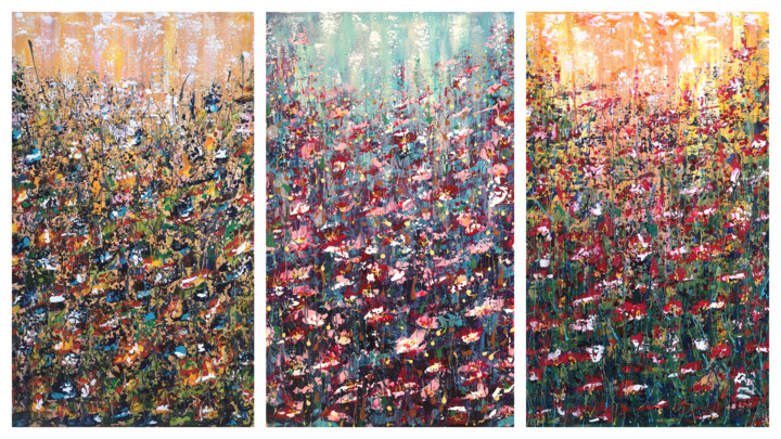Schilderij getiteld ""Blossom" - Abstrac…" door Natalia Toderica, Origineel Kunstwerk, Acryl