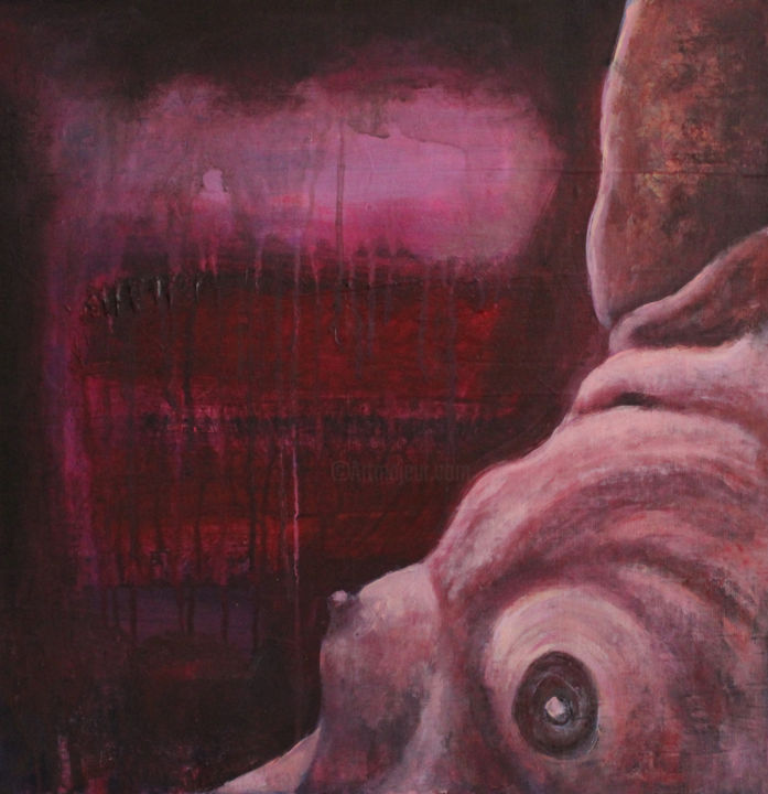 A Curious Body 绘画, 20.1x19.3 in