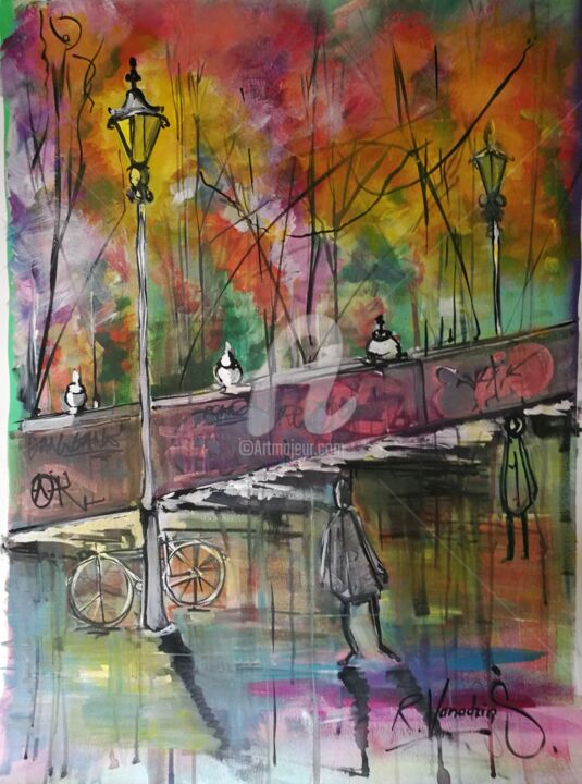 Urban Jungle 绘画, 33.1x25.2 in