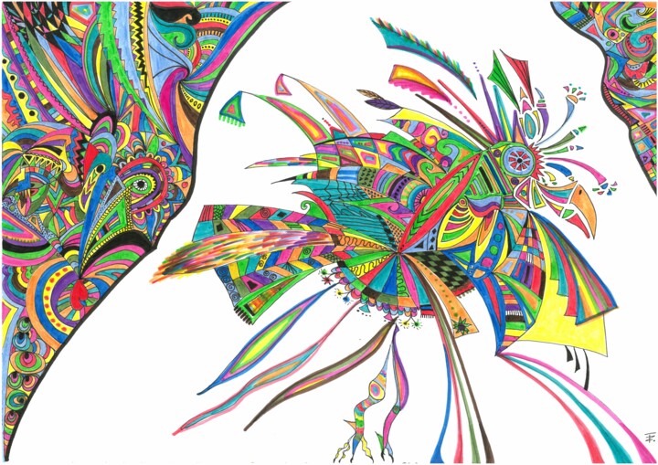 La fuite enchantée 图画, 11.7x16.5 in