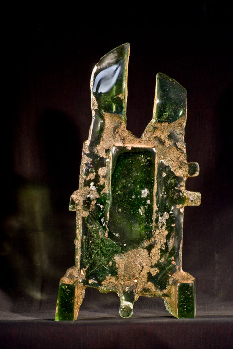 Sculpture titled "Castle in the Fores…" by Lachezar Dochev, Original Artwork, Glass
