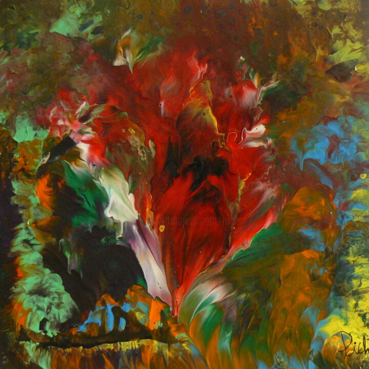 Pintura titulada "Pich ' magic abstra…" por Pich, Obra de arte original, Acrílico Montado en Bastidor de camilla de madera