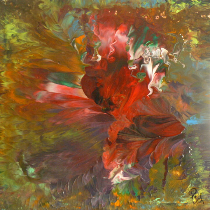 Painting titled "Pich ' magic abstra…" by Pich, Original Artwork, Acrylic Mounted on Wood Stretcher frame