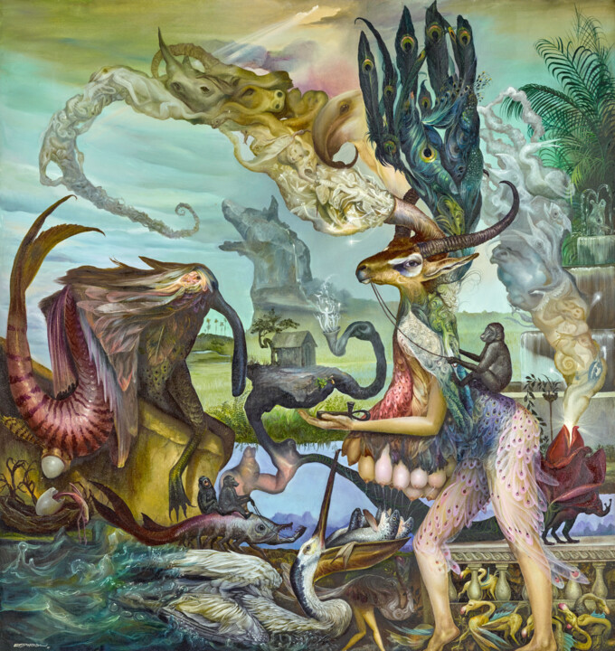 The Magic of Life 绘画, 52.4x48.4 in