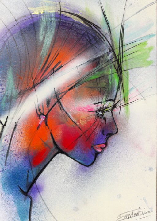 Doux profil 绘画, 11.4x8.3 in
