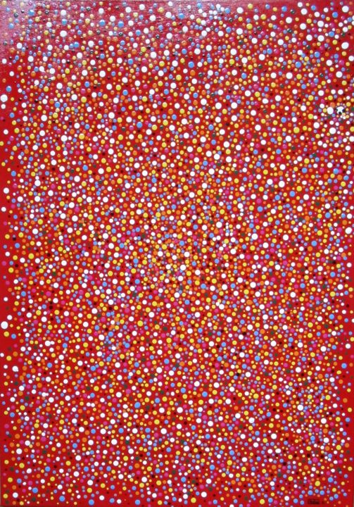 Coriandoli Rosso 绘画, 27.6x19.7 in