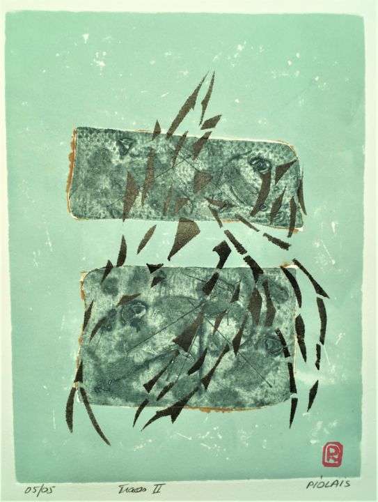Traces II 印花与版画, 9.5x7.1 in
