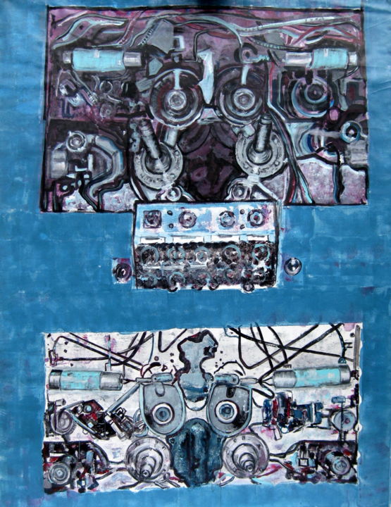 Mechanizm 3 绘画, 78.7x65 in