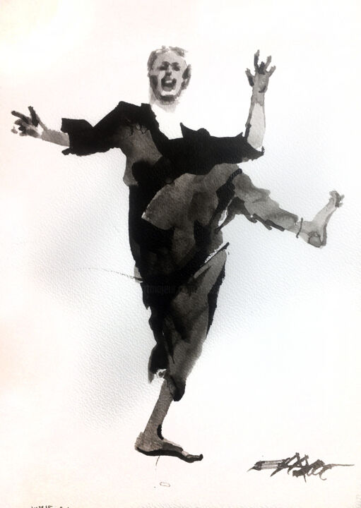 N°715 Ana Lee Evans danse contemporaine 绘画, 11.7x8.3 in