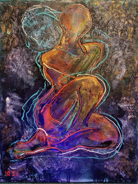 Illusion perdue 绘画, 35.4x27.6 in