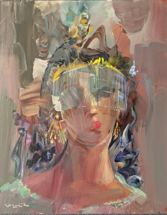Lovely 绘画, 20x16 in