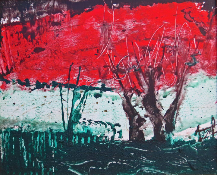 SAULES ET COQUELICOTS 绘画, 15x18.1 in