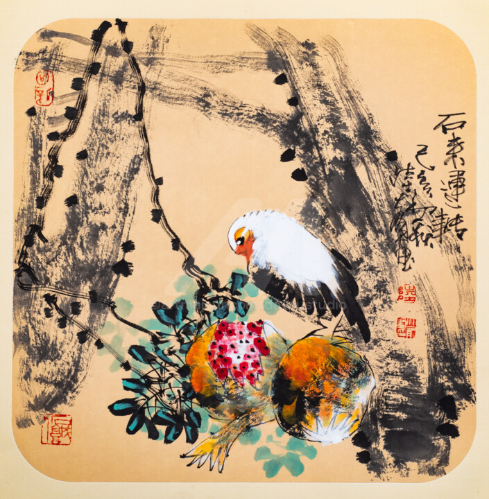 Painting titled "Time comes 石来运转 （No…" by Dayou Lu, Original Artwork, Pigments