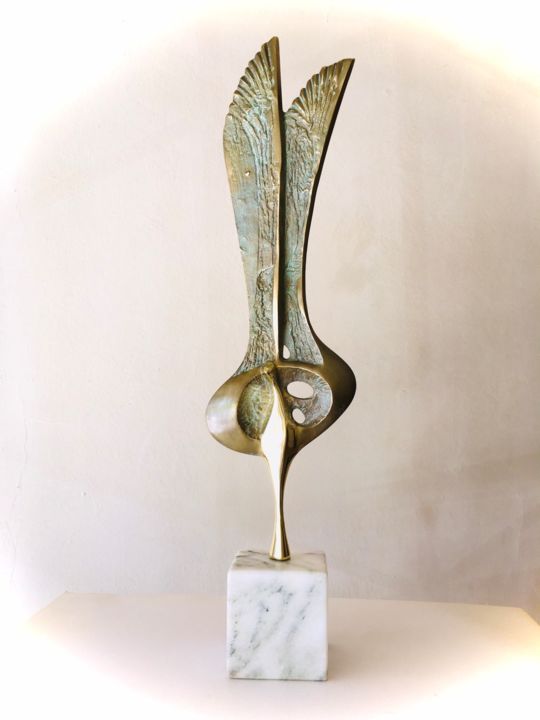 Γλυπτική με τίτλο "Eagle" από Milko Dobrev, Αυθεντικά έργα τέχνης, Μπρούντζος