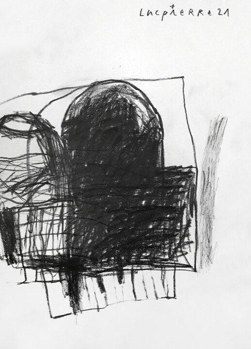 Dessin intitulée "SAND MEMORY #5" par Luc Pierre, Œuvre d'art originale, Graphite