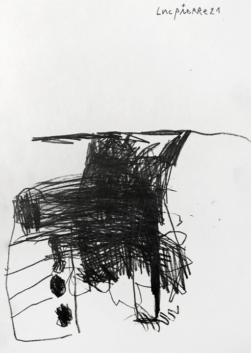 Dessin intitulée "SAND MEMORY #6" par Luc Pierre, Œuvre d'art originale, Graphite