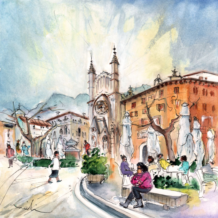 Soller In Majorca 02 绘画, 8.3x8.3 in