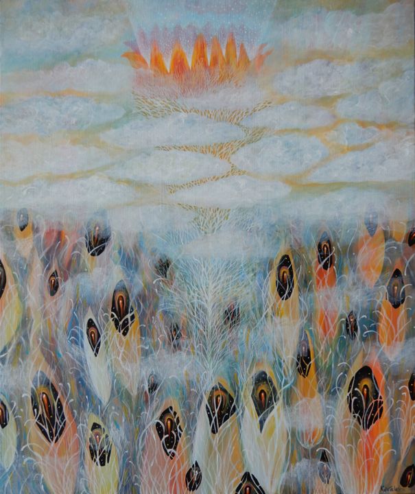 К восходу солнца я буду здесь 绘画, 23.6x19.7 in