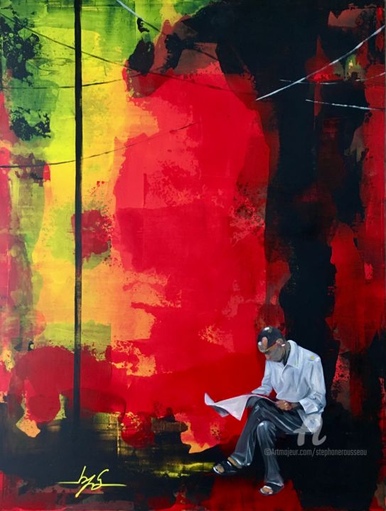 Can't you see I'm busy 绘画, 31.5x23.6 in