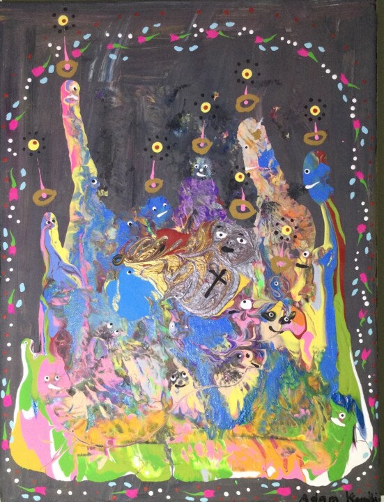 A Son is born 绘画, 12x9 in