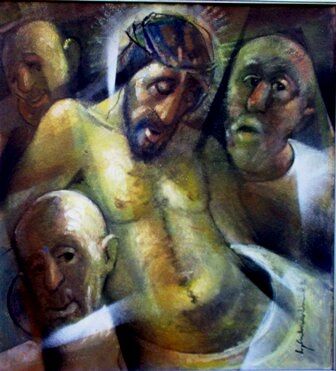 Pintura intitulada "mus041 - Deposição" por Luiz Carlos De Andrade Lima, Obras de arte originais