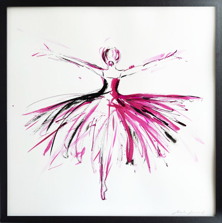 Dark pink 绘画, 19.3x19.3 in