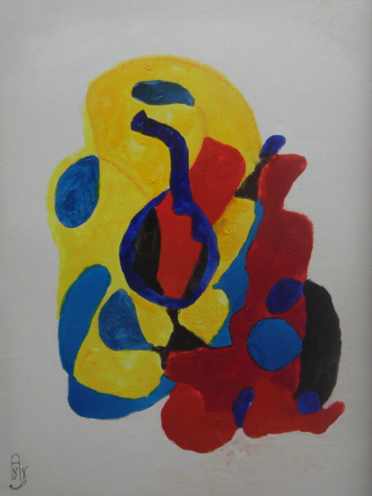 Peinture intitulée "Le partage" par Audran, Œuvre d'art originale, Acrylique