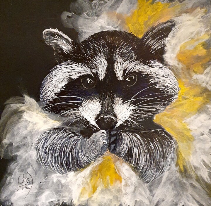 Raton-Laveur 图画, 9.5x9.5 in