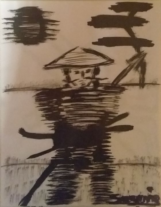 El eco del reflejo. 绘画, 11x8.6 in