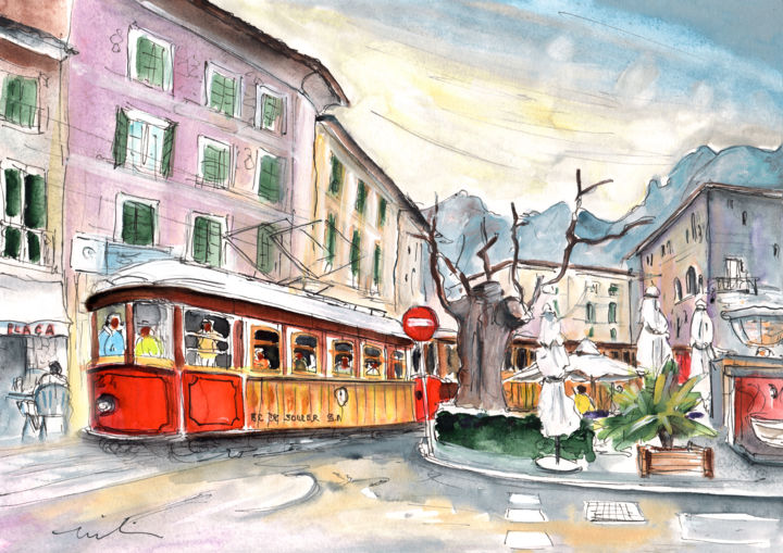 Soller In Majorca 03 绘画, 8.3x11.4 in