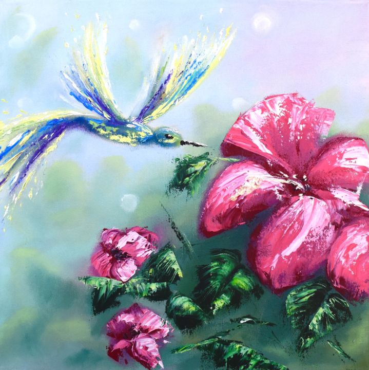 Colibri part 1 绘画, 15.8x15.8 in