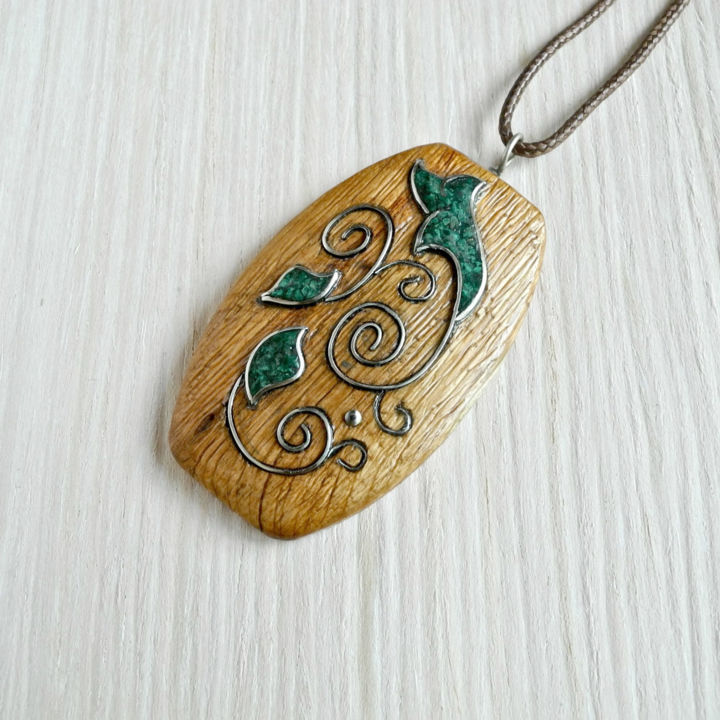 Design getiteld "Wooden necklace wit…" door Valerii Latyshev, Origineel Kunstwerk, Juwelen