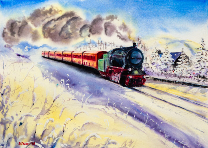 Pittura intitolato "Sunny trip. Eastern…" da Viktoriia Gaman, Opera d'arte originale, Acquarello