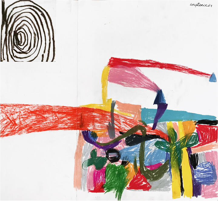 Dessin intitulée "STORY" par Luc Pierre, Œuvre d'art originale, Pastel