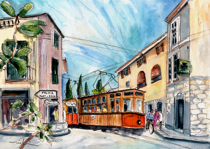 Soller In Majorca 04 绘画, 8.3x11.4 in