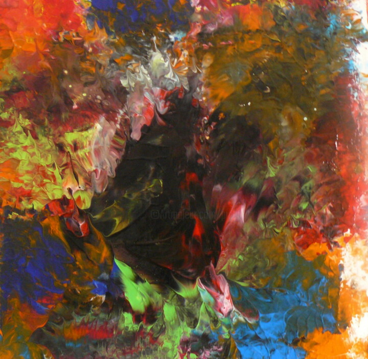 Painting titled "Pich ' magic abstra…" by Pich, Original Artwork, Acrylic Mounted on Wood Stretcher frame