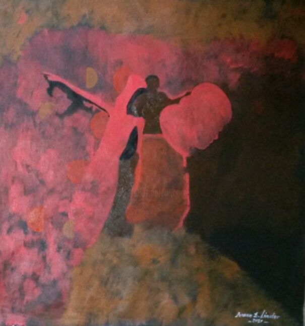 À l'intérieur du Silence (Within the Silence) 绘画, 7.9x7.1 in