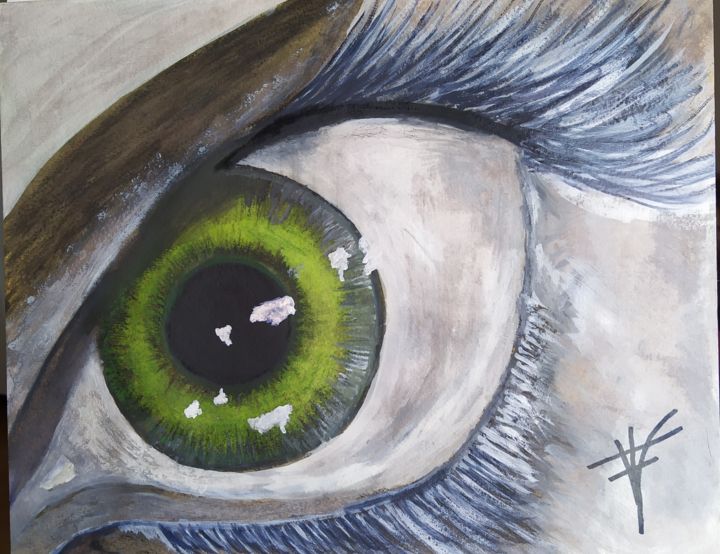 El ojo controlador 绘画, 8.3x11 in