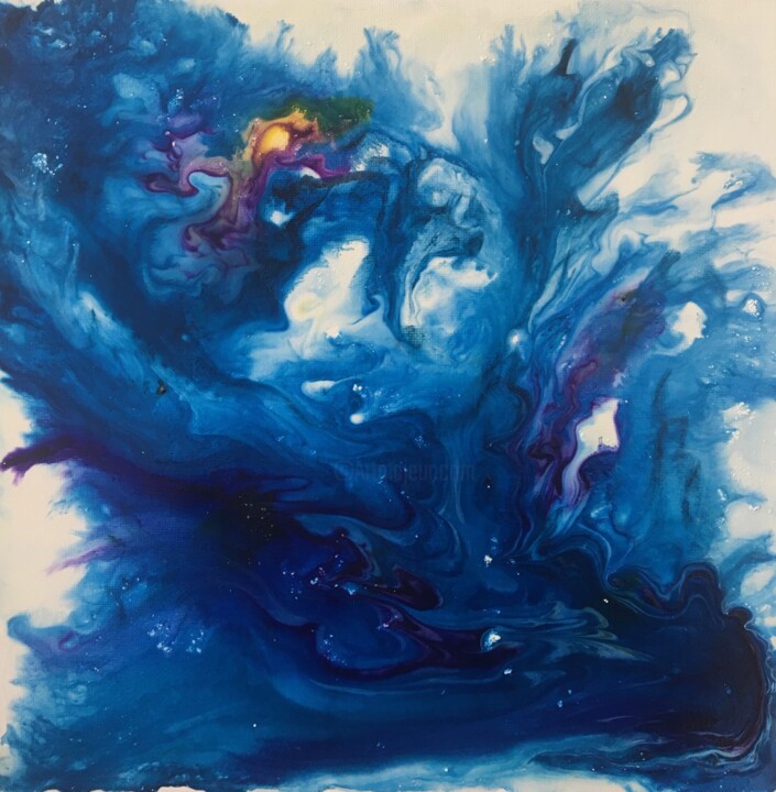 Peinture intitulée "La plus grande vagu…" par Audran, Œuvre d'art originale, Pigments