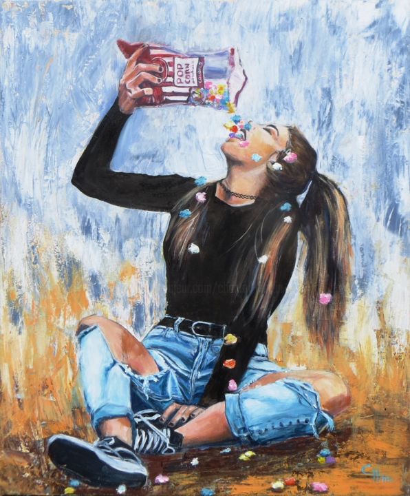 Peinture intitulée "COLORE LA VIE" par Chantal Martin (chm), Œuvre d'art originale, Acrylique