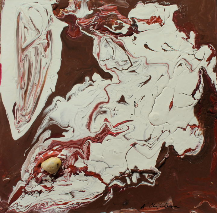 Painting titled "Status Quo 1, 36x36…" by Nathalia Chipilova, Original Artwork, Acrylic