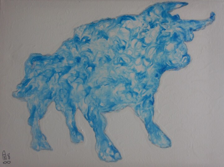 Le Toro au défit 绘画, 11.8x15.8 in