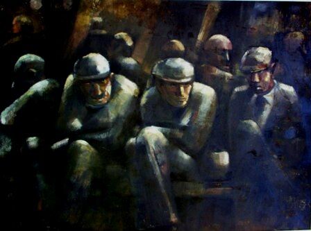 Pintura intitulada "mus068 - A espera n…" por Luiz Carlos De Andrade Lima, Obras de arte originais, Óleo