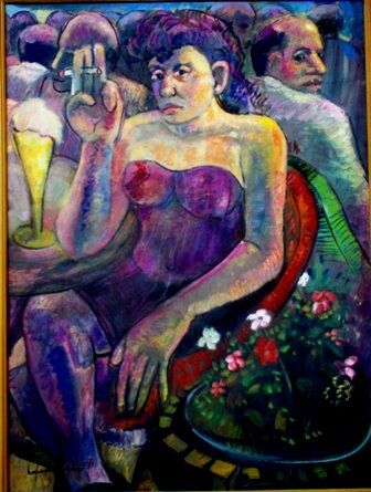 Pintura intitulada "mus070 - Rua das Fl…" por Luiz Carlos De Andrade Lima, Obras de arte originais, Óleo