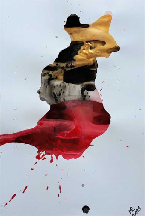 Cycle of paintings "Illusion"-1;"I am (I`m here). 绘画, 17.3x11.8 in