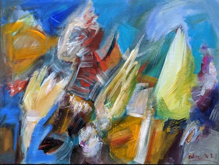 Dream in the night 绘画, 12x16 in