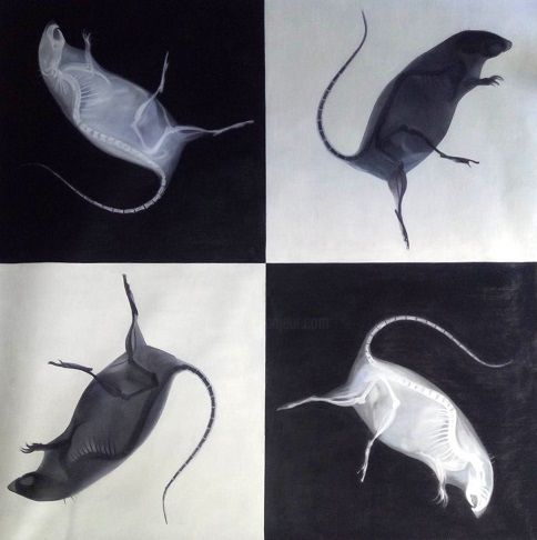 "Dance Macabre" başlıklı Tablo Ross Van Gogh tarafından, Orijinal sanat, Petrol