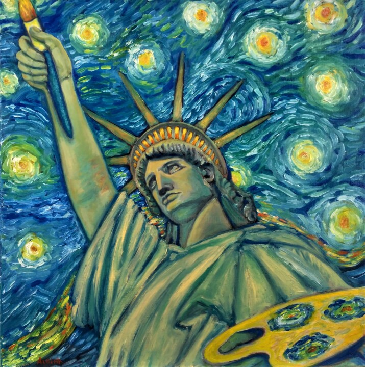 Joie Créative Vaut Liberté 绘画, 23.6x23.6 in