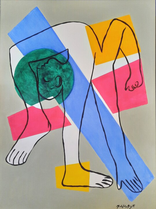 Acrobate2 绘画, 31.5x23.6 in